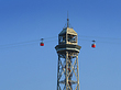 Seilbahn über dem Hafen von Barcelona Foto 